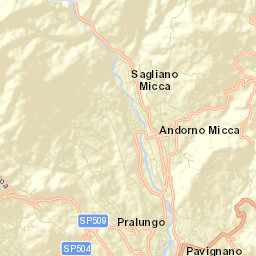 Andorno Cacciorna Street Map