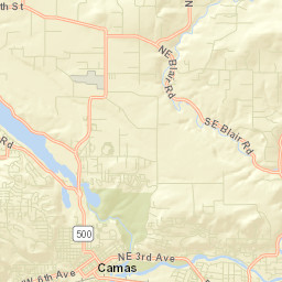 Camas Street Map