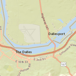 The Dalles Street Map