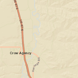 Crow Agency Street Map