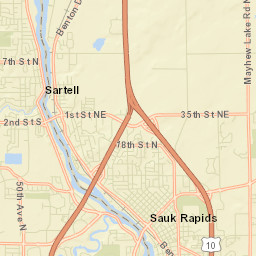 Sauk Rapids Street Map
