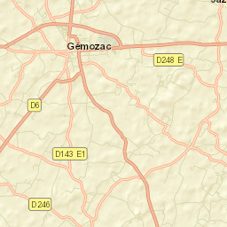 Gémozac Street Map