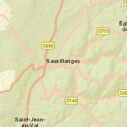 Sauxillanges Street Map