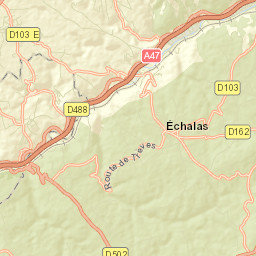 Échalas Street Map