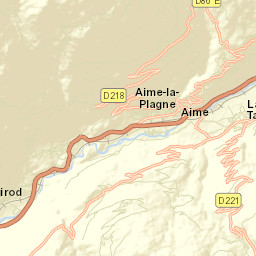 Mâcot-la-Plagne Street Map