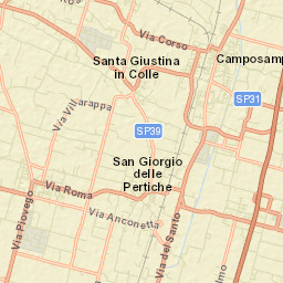 Santa Giustina in Colle Street Map