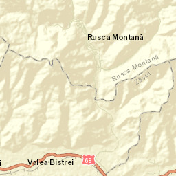 Rusca Montană Street Map