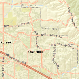 Oak Hills Street Map