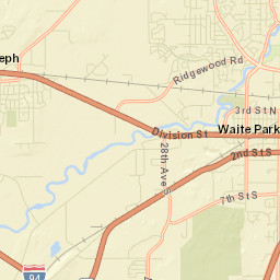 Waite Park Street Map