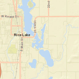 Rice Lake Street Map