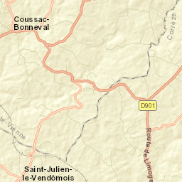 Coussac-Bonneval Street Map