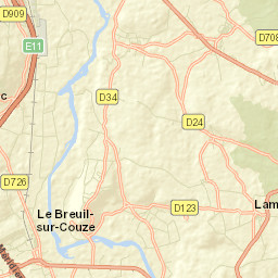 Le Breuil-sur-Couze Street Map