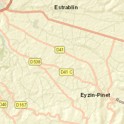 Eyzin-Pinet Street Map