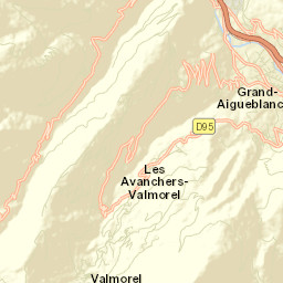 Aigueblanche Street Map