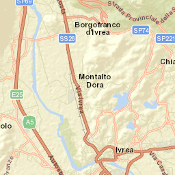Chiaverano Street Map