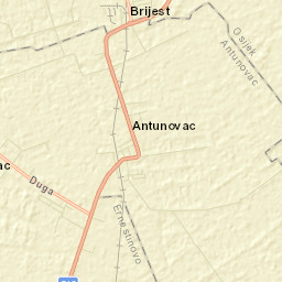 Antunovac Street Map