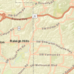 Garden Home-Whitford Street Map