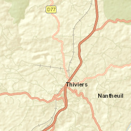 Thiviers Street Map