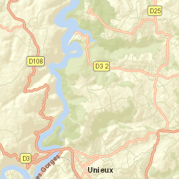 Unieux Street Map