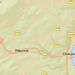 Pélussin Street Map