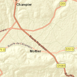 Champier Street Map