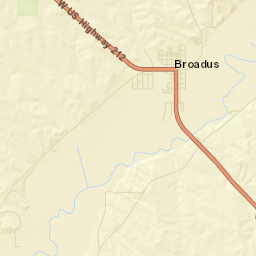Broadus Street Map