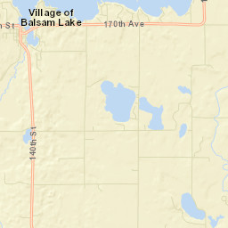 Balsam Lake Street Map