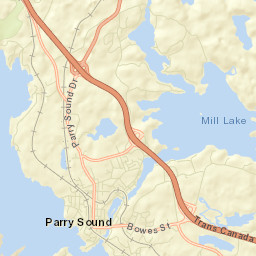 Parry Sound Street Map
