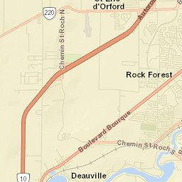 Rock Forest Street Map