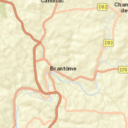 Brantôme Street Map