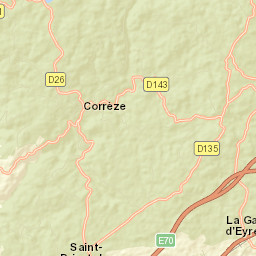 Corrèze Street Map