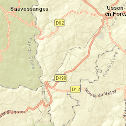 Usson-en-Forez Street Map