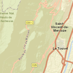 Saint-Vincent-de-Mercuze Street Map
