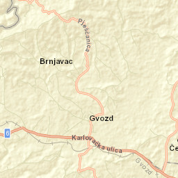 Gvozd Street Map