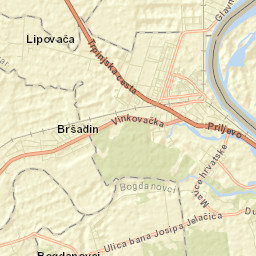 Bršadin Street Map