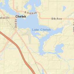 Chetek Street Map