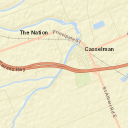 Principale Street & Trans-Canada Highway Street Map