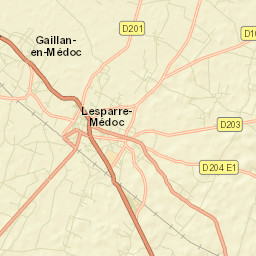 Gaillan-en-Médoc Street Map