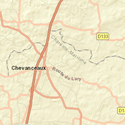 Chevanceaux Street Map