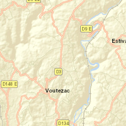 Voutezac Street Map