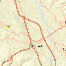 Brioude Street Map