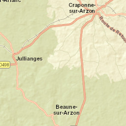 Craponne-sur-Arzon Street Map