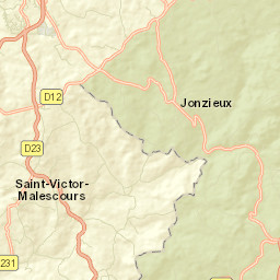 Jonzieux Street Map