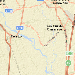 Feletto Street Map