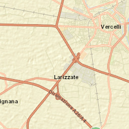 Provincia di Vercelli Street Map