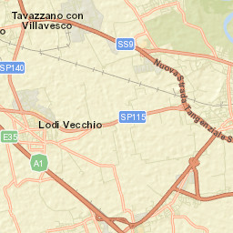 Muzza di Cornegliano Laudense Street Map