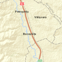 Petroșnița Street Map