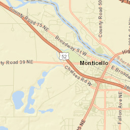 Monticello Street Map