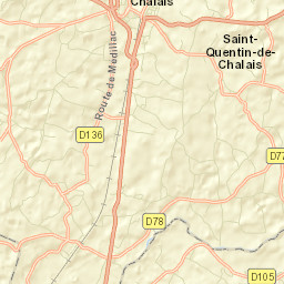 Chalais Street Map