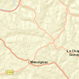 Mensignac Street Map